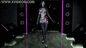 3d cute asian slut in lingerie cheats with a massive cock. her mature outfit barely holds on.