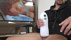 Gay guy jerks off his monster cock with toys until cumshot.