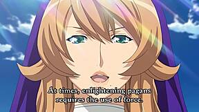 Queens Blade Rebellion OVA 02 in 1080p shows wild nun action in anime