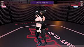 Kinky Fight Club Featuring T1r30 Gawthicc Versus Julia in Night Club Anime Hentai