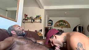 Sucking thick endowed gay cock intensely