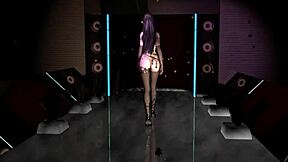 3d cute asian slut in lingerie cheats with a massive cock. her mature outfit barely holds on.