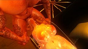 Busty maid bound for boss's monster cock anal