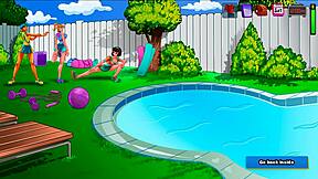 3D animated RichyCapy: Ebony babe's wild Uni days adventure