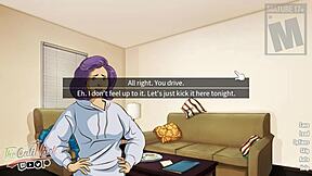 twink student flirts with muscular teacher in anime cartoon