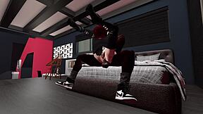 second life black man fucks red head white woman and showers with her afterwards