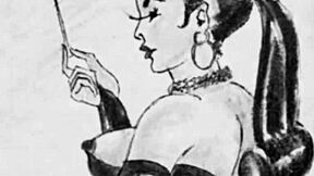 Vintage erotic drawings intrigue with retro charm