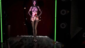 3d cute asian slut in lingerie cheats with a massive cock. her mature outfit barely holds on.