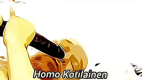 Homo kotilainen's big cock and fat ass in anime porn video