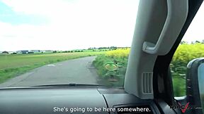 Brunette picked up and banged hard in a van