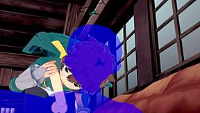 konosuba yaoi - kazuma blowjob with cum in mouth japanese asian manga anime game porn gay