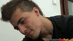 Gay Teen Fucks His Feet In Kinky Underwear Masturbation