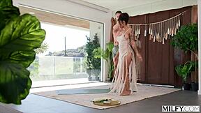 Ebony Tattoo Brunette Medusa Rides Young Stud's Cock Deep