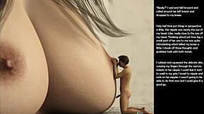 Emotional 3D cartoon sex in episode 23 with small gestures.