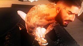 Busty maid bound for boss's monster cock anal