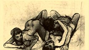 Vintage erotic drawings with a sensual twist