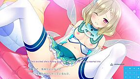 In the tranquil garden, the pure song plays out in route five, scene two with subtitles