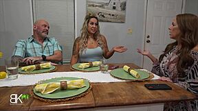 stepdaughter misty meaner sneaks into step-parents room for phone