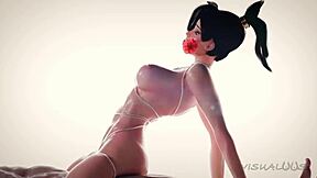 Overwatch Mercy Beauty Queen Takes Monster Cock in Missionary with Cum in Mouth