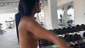 Naked exercise with transgender girl May Hernandez
