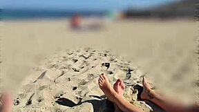 Missspisss update 10 shows wild flashing at Mallorca beach on Nov 11, 2024. Public cock exposure rocks!