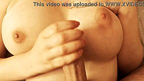 Cutie Massages Slippery Tits and Jerks Off in Homemade Clip