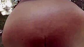 Milf Fucks Black Guy Outdoors For Creampie Under Park Bridge