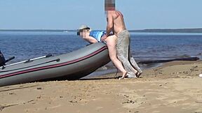 Lady Tourist Bent Over by Boatman for Raw Sexy Action