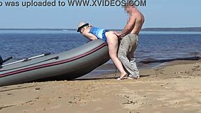Lady Tourist Bent Over by Boatman for Raw Sexy Action