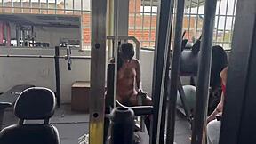 Naked exercise with transgender girl May Hernandez