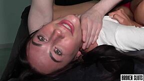 she is just a throat, juicy alison in doggystyle quickie with cum in mouth and spooning