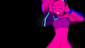 Moikaloop performs a sexy dance