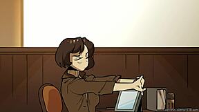 Bombshell Barista Bound in Public!