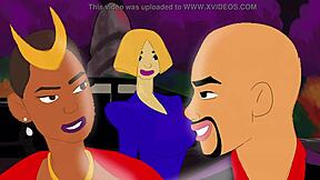 Animated erotica with King Noire and Kendal Good in poly sutra
