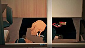 my girlfriend shows her big tits outdoors and the pervert neighbor secretly takes photos of them in this hentai ntr part 7