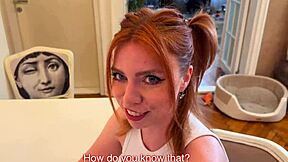 Teen hides cumshot in panties while parents are away.