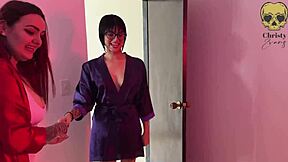 The Massage Room Service Ended In Lesbian Scissoring And Tit Licking