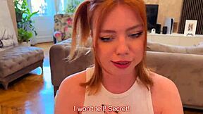 Teen hides cumshot in panties while parents are away.