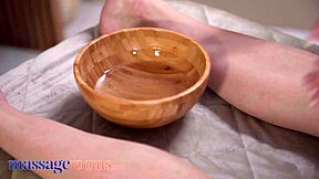 maya rose, french milf, has a soothing massage session with oiled body