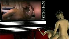 Model animated Katsumiamane in hentai hardcore action.