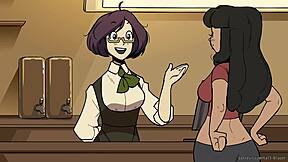 Bombshell Barista Bound in Public!