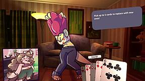 Hey, wanna see two chicks strip down in a furry poker game tonight?