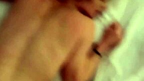 Skinny teen gets double cum load on her face and body