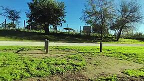 Flashing My Cock in Public Park with Stepdaughter’s Help. Real Risky Cumshot Caught on Hidden Cam!