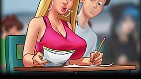 playing a hot anime hentai game