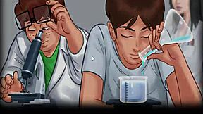 playing a hot anime hentai game