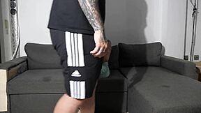 Intensely Fucking My Cuckold Friend's Brunette Girlfriend Bent Over in Front of Him