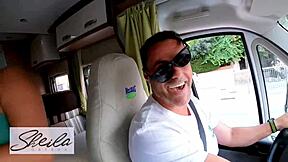 Passionate Party: Sheila Ortega Invites Marco Banderas and Briana Moon for Car Swapping Fun with Cameraman