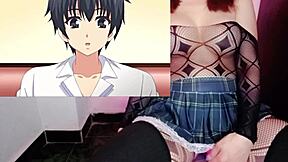 Hermanastros lose virginity in intense hentai sex.