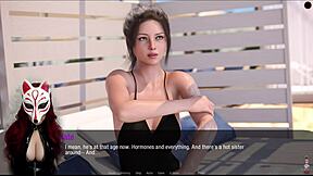 Kate explores the beach in public anime hentai game